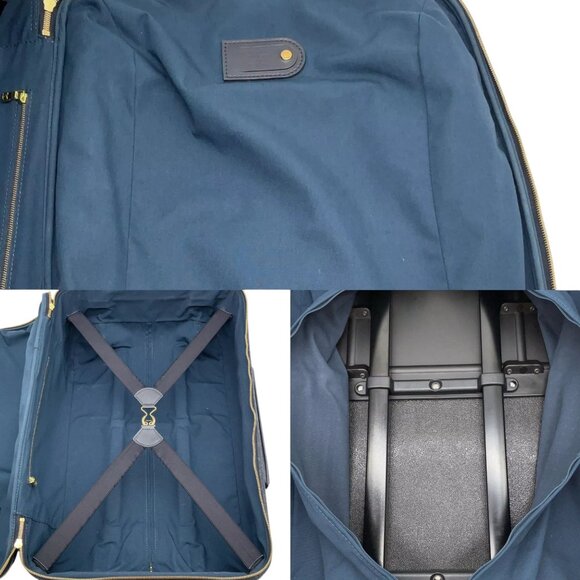 190425AX (S6) Louis Vuitton Carry Case Annette 55 Navy Blue Monogram Mini Lin - Picture 12 of 14